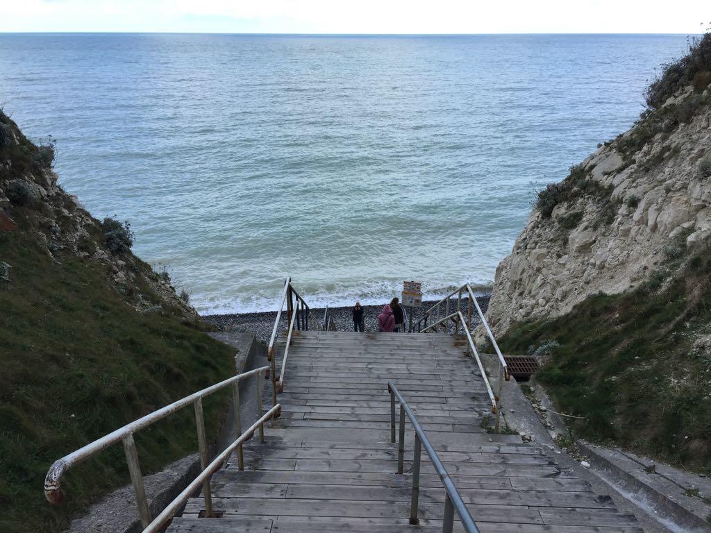 Escaliers entre les falaises au Bois de Cise, lesbeauxjours en Baie de Somme, Chambres & Tables d'hôtes