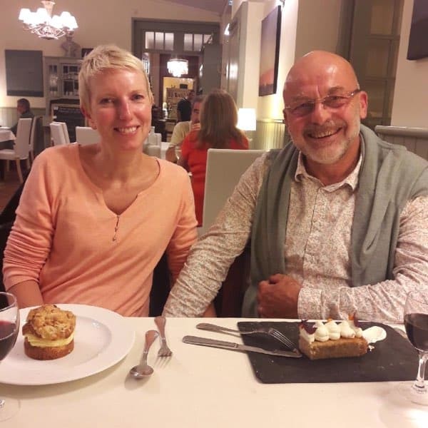 Sarah & Olivier de la chambre d'hôtes les beaux jours en Baie de somme au restaurant des Tourelles au Crotoy